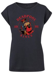 ABSOLUTE CULT Herren T-Shirt "ABSOLUTE CULT Damen Ladies Deadpool - Brain Damage T-Shirt", blau, casual, Gr. XXL, bedruckt, 100% Baumwolle, Shirts