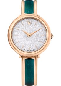Swarovski Damen Quarzuhr "CRYSTALLINE"roségoldfarben, grün, Armbanduhren, Armbanduhr, Damenuhr, Swiss Made, Edelstahlarmband, analog