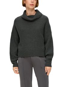 s.Oliver Damen Strickpullover, grün, casual, Gr. 42, unifarben, Strick, Obermaterial: 100% Baumwolle, Pullover, mit überschnittenen Schultern