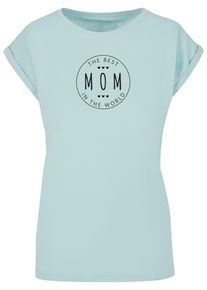 Merchcode Herren T-Shirt "Merchcode Damen Ladies Mothers Day - The best mom T-Shirt", blau, casual, Gr. S, bedruckt, 100% Baumwolle, Shirts