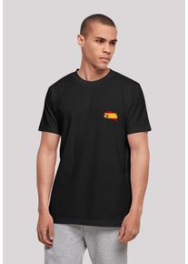 F4NT4STIC Herren T-Shirt "Spanien Flagge Spain", schwarz, casual, Gr. XXL, Obermaterial: 100% Baumwolle, Shirts, Print
