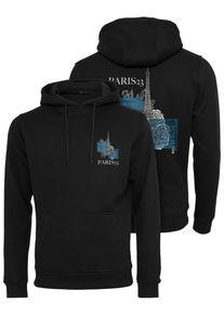 MisterTee Herren Kapuzensweatshirt "MisterTee Herren Paris Hoody", schwarz, Gr. XL, bedruckt, 100% Baumwolle, Sweatshirts