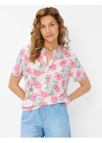 Brax Damen Kurzarmshirt "Style CAELEN", weiß, Gr. 48, 47% Baumwolle, 47% Modal, 6% Elasthan, Shirts