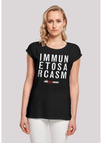 F4NT4STIC Damen T-Shirt "Big Bang Theory Immune To Sarcasm", schwarz, casual, Gr. XXL, Obermaterial: 100% Baumwolle, Shirts, Damen,Premium