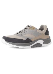 Herren Keilsneaker, Gabor Rollingsoft, Gr. 11,5, grau, Veloursleder, Textil, sportlich, Schuhe, Freizeitschuh, Halbschuh, Schnürschuh mit