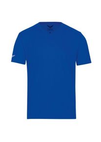TRIGEMA Herren T-Shirt "TRIGEMA V-Shirt COOLMAX", blau, sportlich, Gr. M, 100% Polyester (recycelt), Shirts