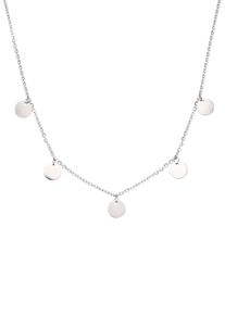 PURELEI Damen Kette mit Anhänger "Schmuck Geschenk Kalea, Plättchen, Kreis, rund, Necklace-Kalea", Edelstahl, L: 45cm, silber, Edelstahl, Halsketten
