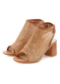 Lascana Damen Sandalette "Sommerschuh", Gr. 39, braun, Obermaterial: 80% Textilmaterial, 20% Lederimitat. Futter: 80% Textilmaterial, 20%