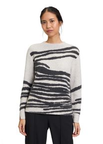 Betty Barclay Damen Strickpullover "Betty Barclay Grobstrick-Pullover mit Jacquard", grau, casual, Gr. 36, Strick, Obermaterial: 45% Polyamid, 29%