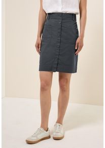 Cecil Damen Minirockvolcanic grau, casual, Gr. XL, unifarben, Web, Obermaterial: 98% Baumwolle, 2% Elasthan, Röcke, mit Knöpfen
