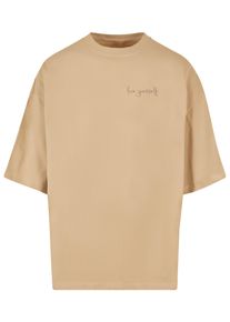 Merchcode Herren T-Shirt "Merchcode Herren Love Yourself Huge Tee", beige, casual, Gr. M, bedruckt, 100% Baumwolle, Shirts