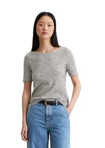 Marc O'Polo MARC O'POLO Damen T-Shirt "aus Organic Cotton-Jersey"multi, schwarz, inside out, Basic, Gr. M, gestreift, Obermaterial: 100% Baumwolle, Shirts