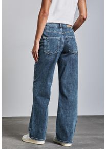 Street One Damen Loose-fit-Jeansmid blau random, casual, Gr. 33, unifarben, Web, Jeans, 85% Baumwolle, 9% Polyester, 4% Elastomultiester, 2%