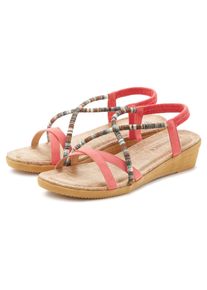 Vivance Damen Sandale "Sommerschuh", Gr. 38, orange, Obermaterial: 100% Textilmaterial. Futter: 100% Lederimitat. Decksohle: 100% Lederimitat.