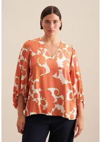 Seidensticker Damen Shirtbluse "Schwarze Rose", pink, Gr. 54, Paisley, 100% Viskose, Blusen, 3/4-Arm V-Neck Paisley