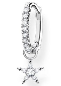 Thomas Sabo Damen Single-Creole "mit Stern Anhänger, CR707-051-14, CR707-414-14", Silber 925 (Sterlingsilber), bunt, Silber 925 (Sterlingsilber),