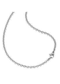 ZEEme Damen Collierkettchen "Edelstahl-Ankerkette 3mm breit", 55cm, Edelstahl, L: 55cm B: 3.0mm, grau, Edelstahl, B:3.0mm, Halsketten
