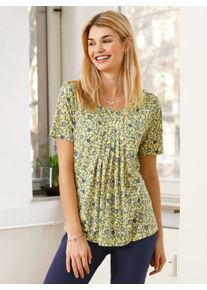 Inspirationen Damen Print-Shirt "Shirt", bunt, Gr. 40, geblümt, gemustert, mehrfarbig, 95% Polyester, 5% Elasthan, Shirts