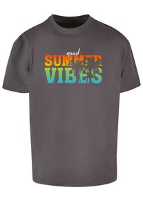 Merchcode Herren T-Shirt "Merchcode Herren Good Summer Vibes Heavy Oversize Tee", grau, casual, Gr. XS, bedruckt, 100% Baumwolle, Shirts