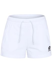 Lotto Damen Sweatshorts, weiß, sportlich, Gr. L, unifarben, 80% Baumwolle, 20% Polyester, Hosen, - mit praktischem Kordelzug