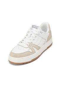 Marc O'Polo MARC O'POLO Herren Sneaker "mit robuster Gummisohle", Gr. 40weiß, dry sand, Obermaterial: 100% Leder (Rind), unifarben, casual, Schuhe
