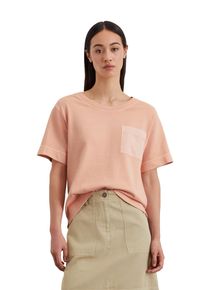 Marc O'Polo MARC O'POLO Damen T-Shirt "mit aufgesetzter Satin-Tasche", orange, Basic, Gr. XXL, unifarben, Obermaterial: 100% Baumwolle, Shirts