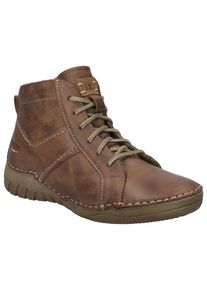 Josef Seibel Damen Schnürstiefelette "Felicia 01", Gr. 40, braun, Leder, casual, Schuhe, Schnürboots, Sneaker, Freizeitschuh mit modischer Ziernaht