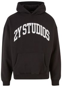2Y STUDIOS Herren Kapuzensweatshirt "2Y Studios Herren 2Y Logo Oversize Hoodie", schwarz, Gr. S, bedruckt, 70% Baumwolle, 30% Polyester, Sweatshirts
