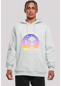 F4NT4STIC Herren Kapuzenpullover "Alien Peace Sunset", grau, casual, Gr. S, Obermaterial: 65% Baumwolle, 35% Polyester, Pullover, Premium Qualität