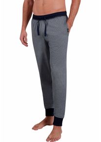 Götzburg GÖTZBURG Herren Loungehose "Brooklyn", Gr. 56, blau, Single Jersey, Obermaterial: 100% Baumwolle, gemustert, klassisch, Hosen, seitliche