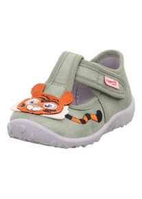 Superfit Kinder Hausschuh "SPOTTY WMS: mittel", Gr. 23mint tiger, Baumwolle, klassisch, Schuhe, Ballerina mit Klettverschluss, Größenschablone zum