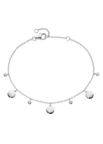 Smart Jewel Damen Armband "mit runden Plättchen und Zirkonia als Behang, Silber 925", 19cm, Silber 925 (Sterlingsilber), silber, Silber 925