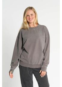 Zhrill Damen Sweatshirt "MINSA", schwarz, casual, Gr. M, unifarben, Sweatware, Obermaterial: 100% Baumwolle, Sweatshirts, mit Print auf dem Rücken