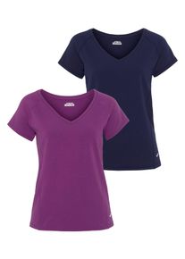 FAYN SPORTS Damen Funktionsshirt "Double Pack Essential", bunt, sportlich, Gr. 44, Jersey, Obermaterial: 58% Baumwolle, 38% Polyester, 4% Elasthan,