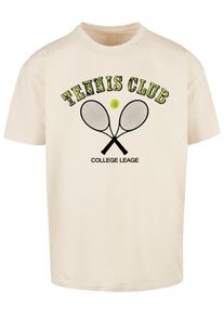 Merchcode Herren T-Shirt "Merchcode Herren Tennis Club Heavy Oversized Tee", beige, casual, Gr. M, bedruckt, 100% Baumwolle, Shirts