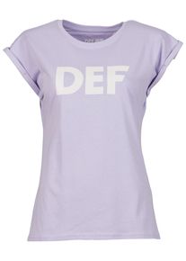 DEF Herren Kurzarmshirt "DEF Damen DEF Her Secret T-Shirt", lila, casual, Gr. XS, bedruckt, 100% Baumwolle, Shirts