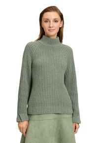Cartoon Damen Strickpullover "Cartoon Strickpullover mit Stehkragen", grün, casual, Gr. 42, Obermaterial: 100% Polyester., Pullover, Rippbündchen