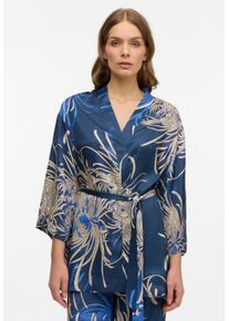 Eterna Damen Blusenkimono "OVERSIZE FIT", blau, klassisch, Gr. 34, 100% Viskose, Blusen