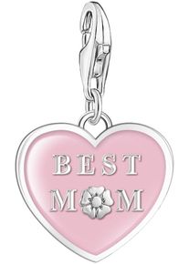 Thomas Sabo Damen Charm Herz "mit Best Mom Silber, 2021-007-9", bunt, Silber 925 (Sterlingsilber), Charms
