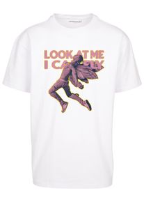 Herren T-Shirt "Upscale by Mister Tee Look Oversize Tee", weiß, casual, Gr. L, UPSCALE BY MISTER TEE, bedruckt, 100% Baumwolle, Shirts