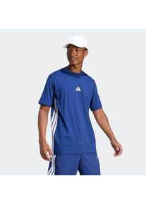 Herren T-Shirt "M 3S SJ T", blau, sportlich, Gr. XXL, adidas Sportswear, Obermaterial: 100% Baumwolle, Shirts