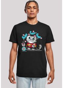 F4NT4STIC Herren T-Shirt "Big Bang Theory TV Serie Bazinga Kitty", schwarz, casual, Gr. XXL, Obermaterial: 100% Baumwolle, Shirts, Herren,Premium