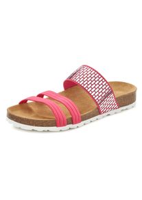 Lascana Damen Pantolette "Mule, Sandale, offener Schuh", Gr. 38, pink, Obermaterial: 100% Textilmaterial. Decksohle: 100% Rindsleder. Laufsohle: 100%