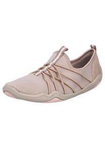 Rieker Damen Slip-On Sneaker, Gr. 37, rosa, Textil, Lederimitat, casual, Schuhe, Barfußschuh, Schlupfschuh, Slipper in veganer Verarbeitung