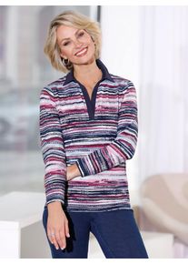 Classic Basics Damen Poloshirt "Poloshirt", blau, Gr. 38, gemustert, gestreift, mehrfarbig, bedruckt, 100% Baumwolle, Shirts