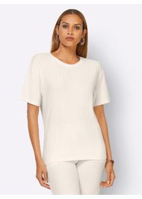 feel good Damen T-Shirt "Shirt", Gr. 36, beige, 64% Polyester, 32% Viskose, 4% Elasthan, unifarben, Shirts