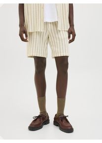 Jack & Jones JACK & JONES Herren Jogger Pants "JPSTJAIDEN COBA STRIPE JOG SHORT SRT SN", beige, modisch, Gr. M, gestreift, Web, Obermaterial: 100% Baumwolle, Hosen