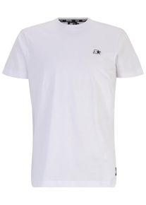 Herren Kurzarmshirt "Starter Black Label Herren Starter Essential Jersey", weiß, casual, Gr. S, STARTER Black Label, unifarben, 100% Baumwolle, Shirts