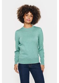 Saint Tropez Damen Rundhalspullover "MilaSZ", blau, modisch, Gr. S, meliert, Strick, Obermaterial: 80% Viskose, 20% Polyacryl, Pullover
