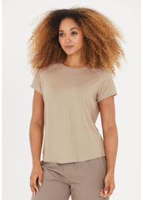 ENDURANCE ATHLECIA ATHLECIA Herren Funktionsshirt "Gaina", beige, sportlich, Gr. 44, unifarben, 90% Polyester, 10% Elasthan, Shirts, mit atmungsaktiven Fasern